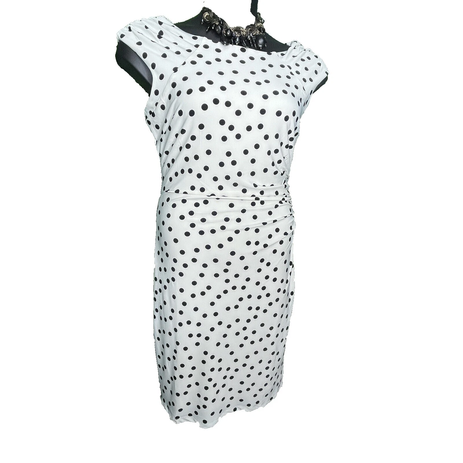 Knee Length Party/Cocktail Polka Dot Regular Size Dresses for Women