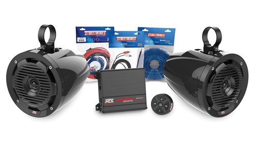 MTX 2 Speaker Roll Cage Add-On w/Amplifier + Remote BT Controller. UNI-1-MUDBTRC