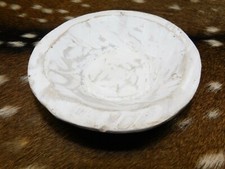 Carved Wooden Dough Bowl Primitive Wood Trencher Tray Rustic Home Decor 5 7/8"