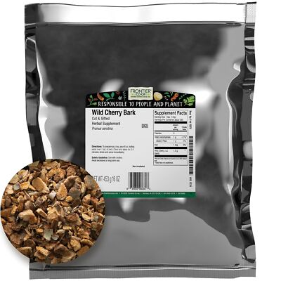 Frontier Co op Wild Cherry Bark Herbal Tea 1 Pound Kosher Natural Flavor