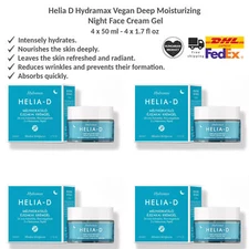 Helia-D Hydramax Vegan Deep Moisturizing Night Face Cream Gel 4 x 50ml