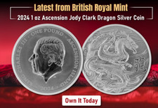 2024 - 1 oz Ascension Jody Clark Dragon .999 Fine Silver BU Coin IN STOCK!! 89.89 per troy oz