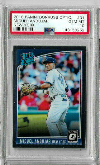 2018 Panini Donruss Optic Miguel Andujar Rated Rookie PSA 10 RC