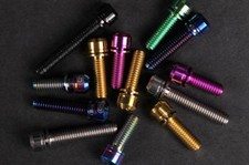 M6x17 M6X19 M6X25 M6X30mm Titanium Ti Bicycle Head Bolts Screws Allen Hex Socket