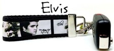 Elvis Key Fob Wristlet Keychain 1 1/4"wide Zipper pull Camera strap handmade