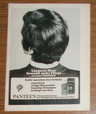 Seltene Werbung PANTEEN Vitamin-Haarwasser Pantene #1 1970