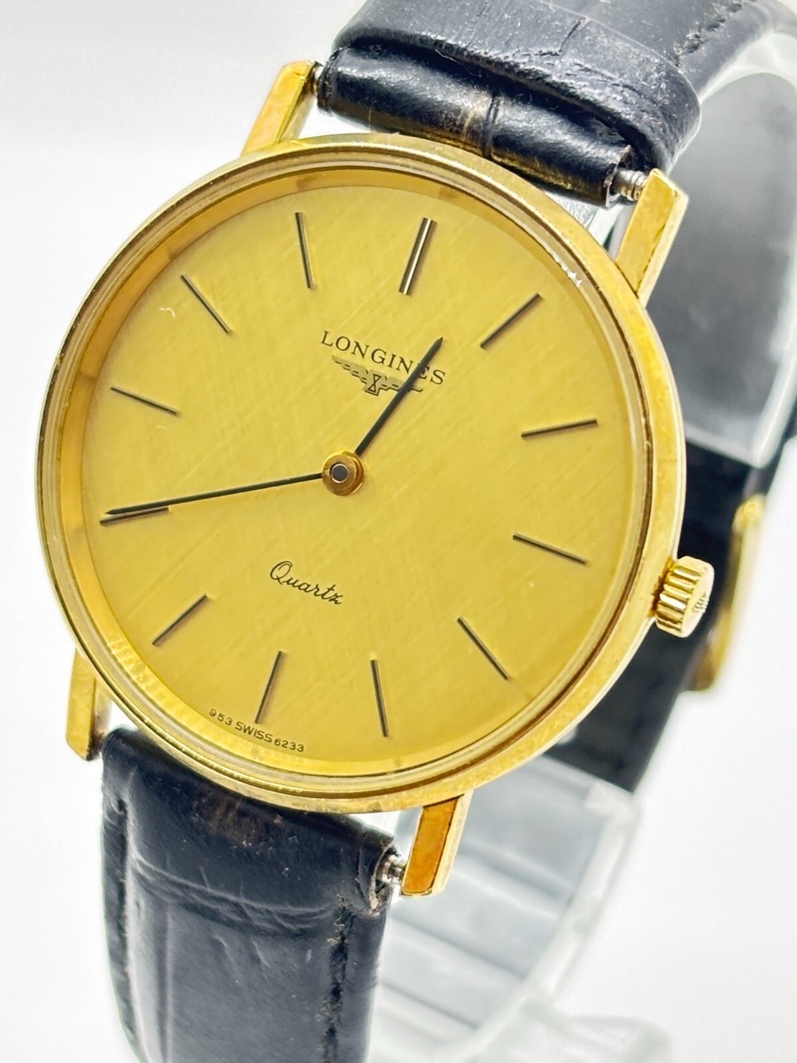 Near Mint] Longines 953-6233 Quartz Men's Gold Watch From JAPAN