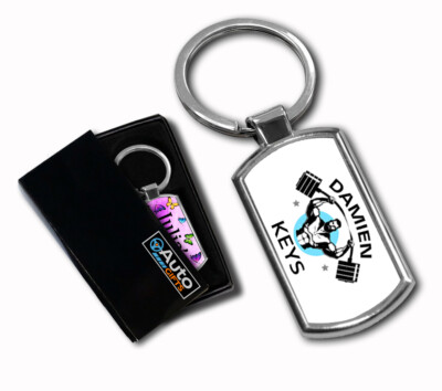 GYM BODYBUILDING Personalised Name keyring Key ring keychain fob metal new  UK