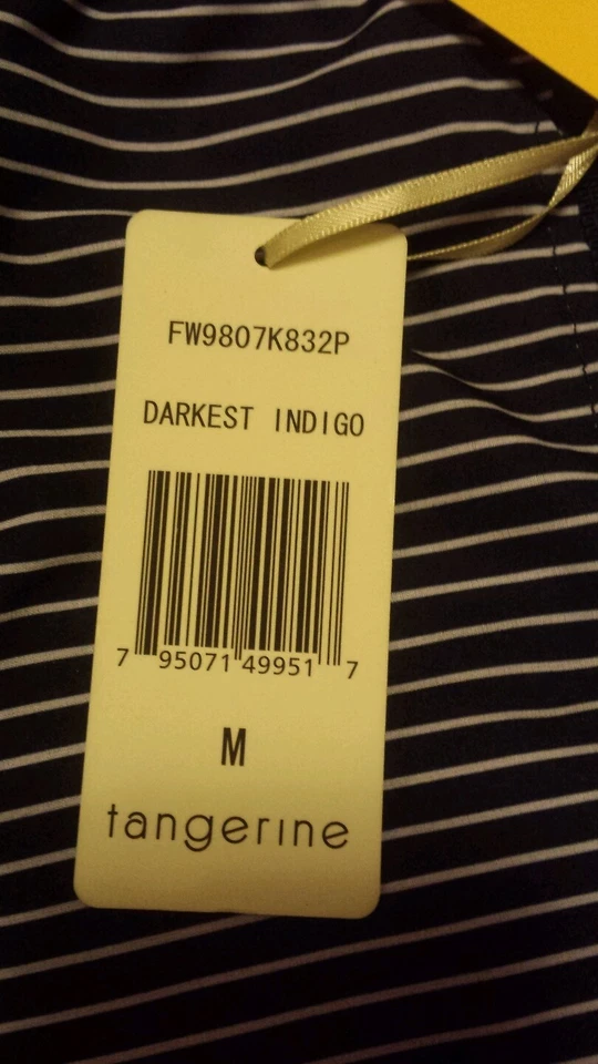 NUEVO Pantalones Cortos Atléticos Tangerine Damas Dos-fer Rayas Yoga Índigo Más Oscuro Medianos Foto 4 de 4