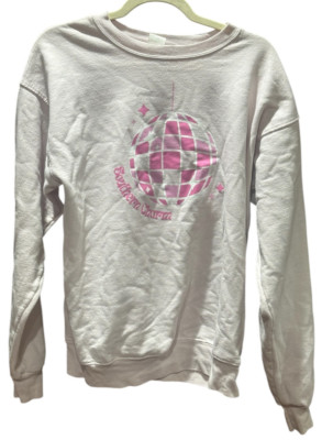 Hanes Eco Smart Pink Crew Long SleeveSweatshirt Size M