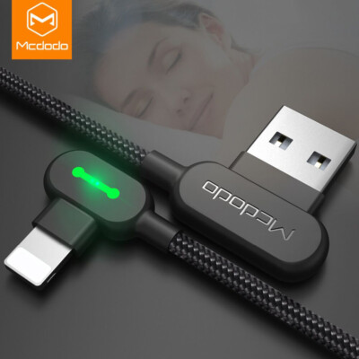 Mcdodo LED 90 Grad Ladekabel Micro USB Typ-C IOS Für iPhone 12 13 Samsung Huawei