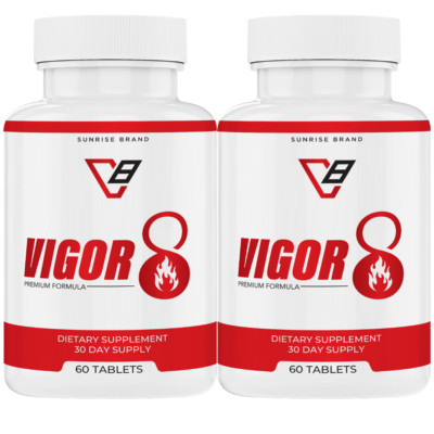 Vigor 8 Advanced Male Health Pills to Improve Stamina and Endurance - 2 Pack