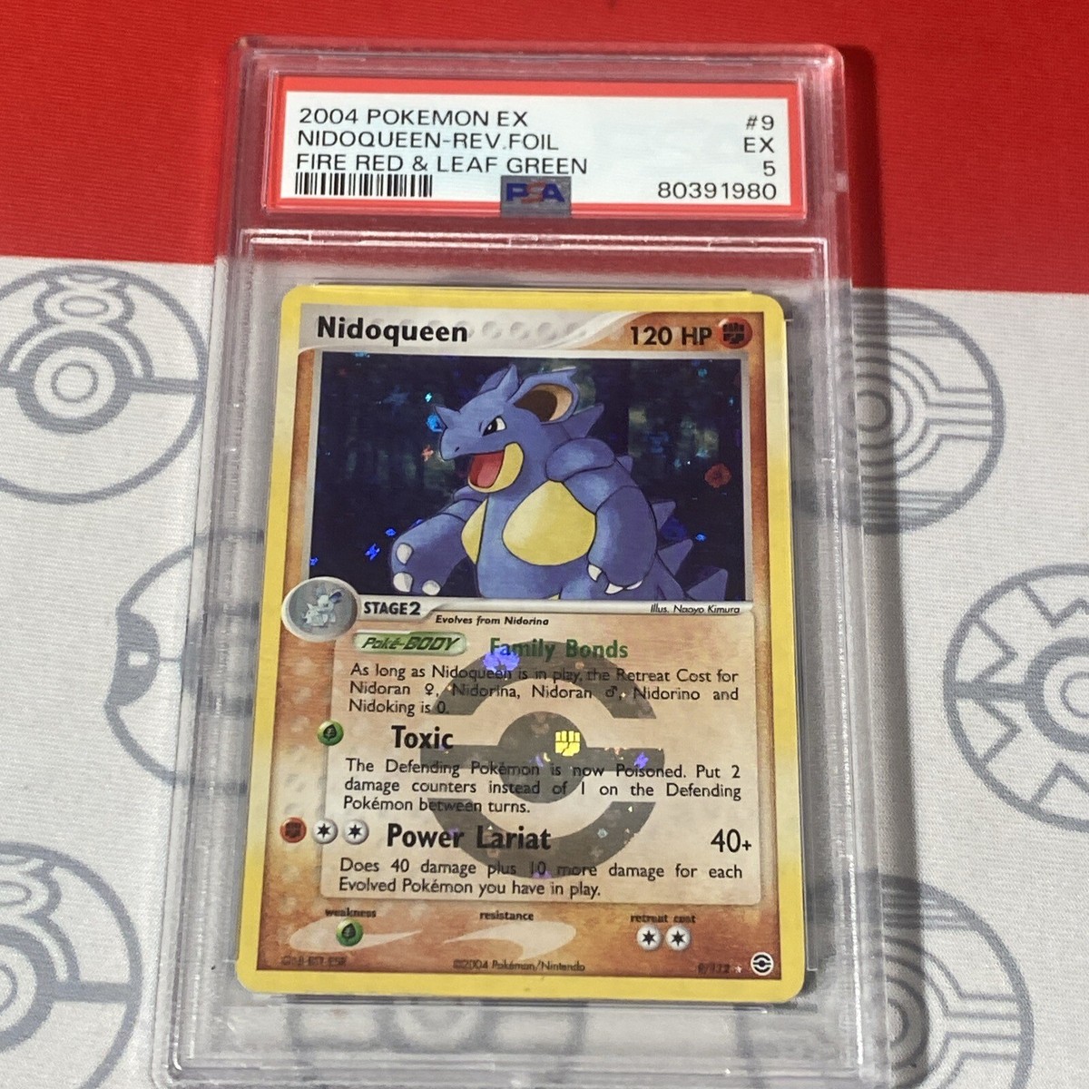 PSA 5 Nidoqueen Reverse Holo 9/112 Pokemon 2004 EX Fire Red & Leaf