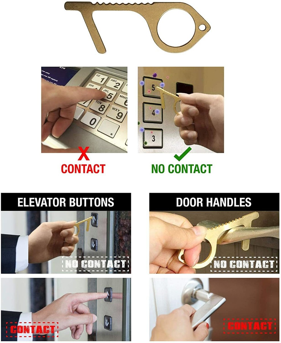 No Contact Hands Clean Hygiene Key Tool No-Touch Door Opener EDC