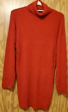 Women's Forever 21 Red Turtleneck Sweater Dress Size Small See Measurements