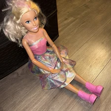BARBIE Doll 28" Tie-Dye Style Best Fashion Friend My Size with Dress 2013 Mattel
