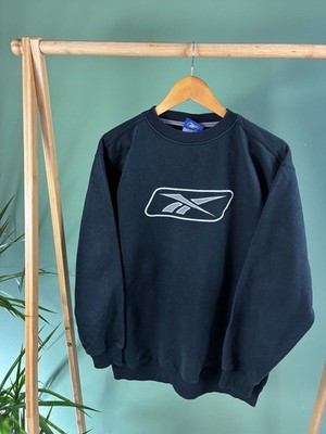 Vintage Reebok Black Crewneck Sweatshirt Size M