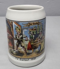 Bierkrug TV Sailauf 1991 "Der Bäcker" Keramik Krug 0,5 L  Vitrinenstück A 702