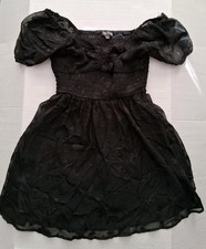 Lily Rose Black Floral Print Dress Women's XS Sleeveless Mini Sundress