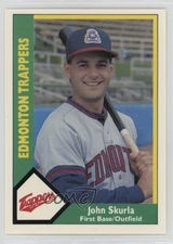 1990 CMC AAA Edmonton Trappers Green Back John Skurla #12 0q3