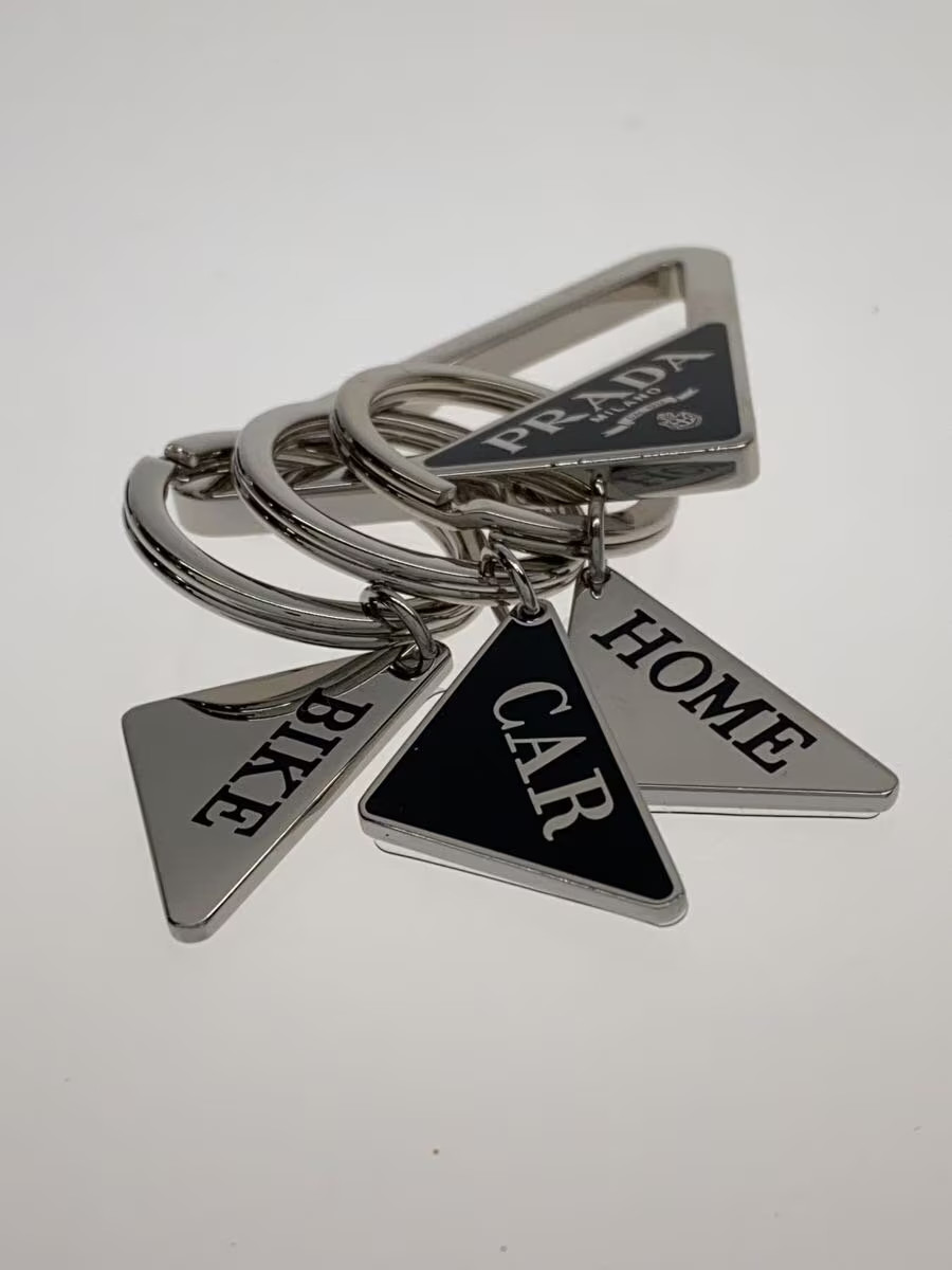 PRADA Triangle Keychain SLV Men's thumbnail 4