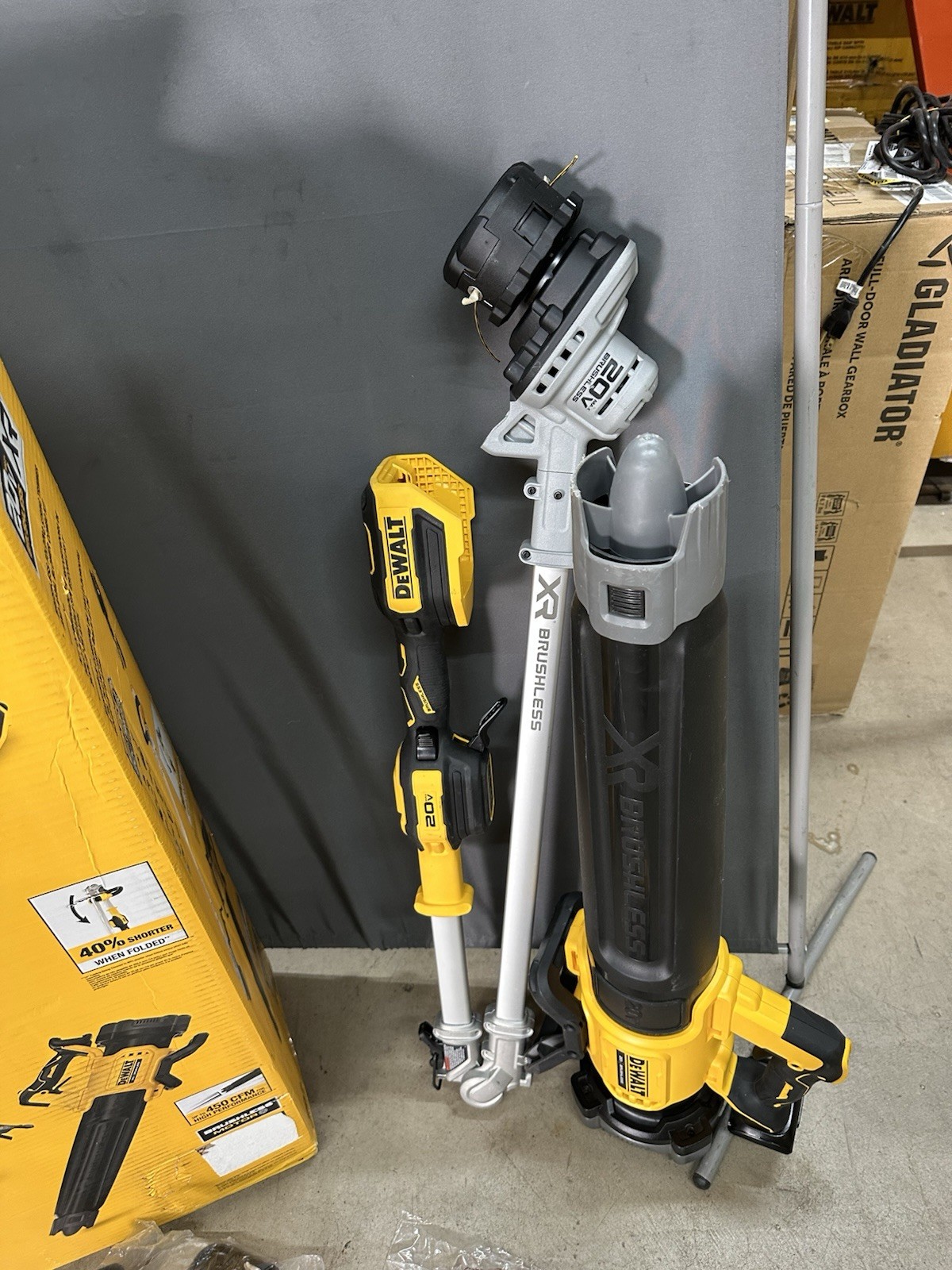 DEWALT 20V XR 14" Folding String Trimmer and Blower (Used)Tool Only (DCKO22M1)