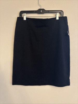 NEW Old Navy Black Jack Ponte Pencil Skirt Knee Length Career Work Stretch M NWT