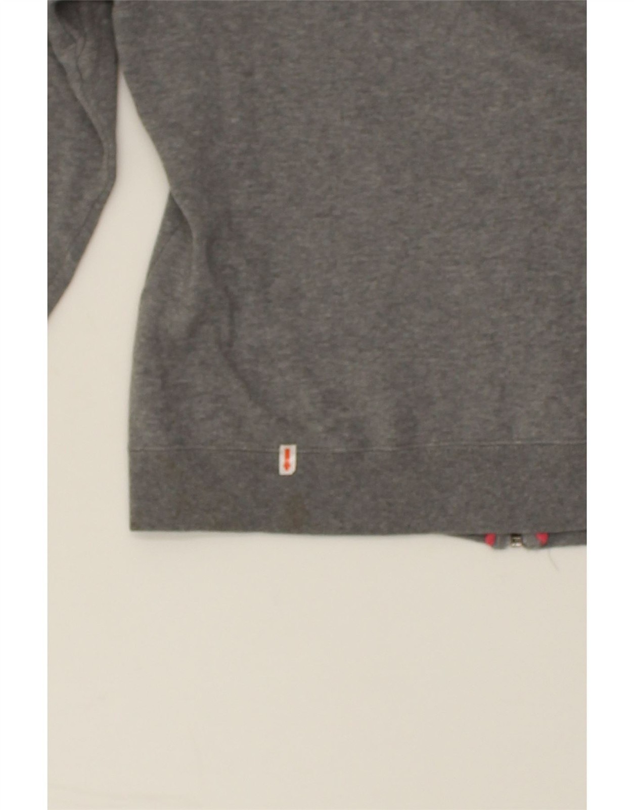 FILA Felpa donna grafica con cappuccio e zip UK 12 grigio medio cotone AC05