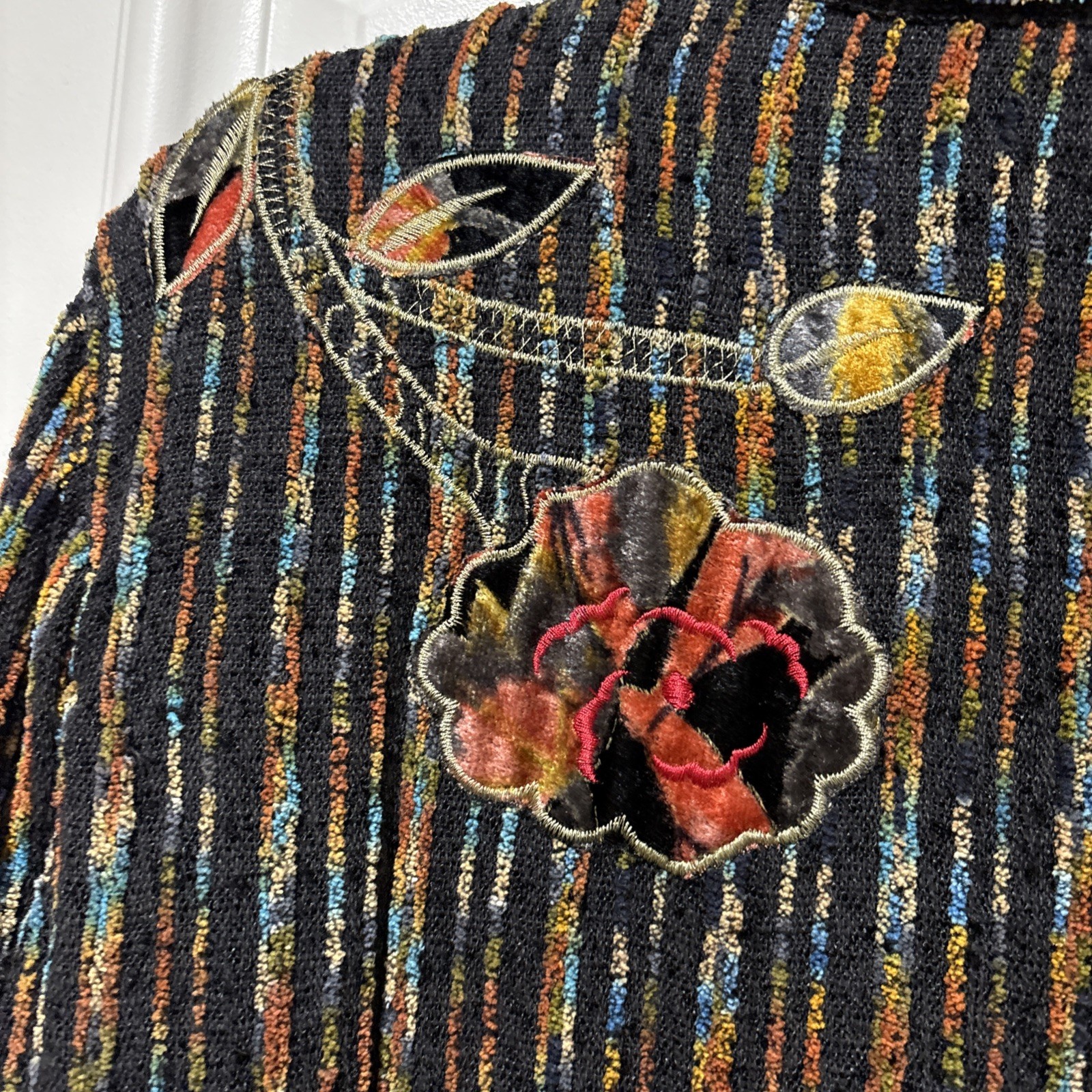 Coldwater Creek Jacket Multicolor Embroidered Boh… - image 18