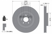 2X Pagid Bremsscheibe 55842NHC FüR Mercedes GL Klasse X166 W166 GLS GLE C292 350