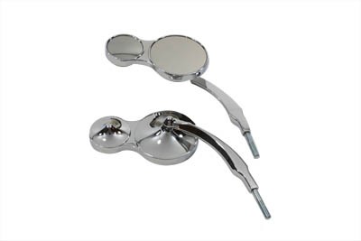 Split Vision Round Mirror Set for Harley-Davidson