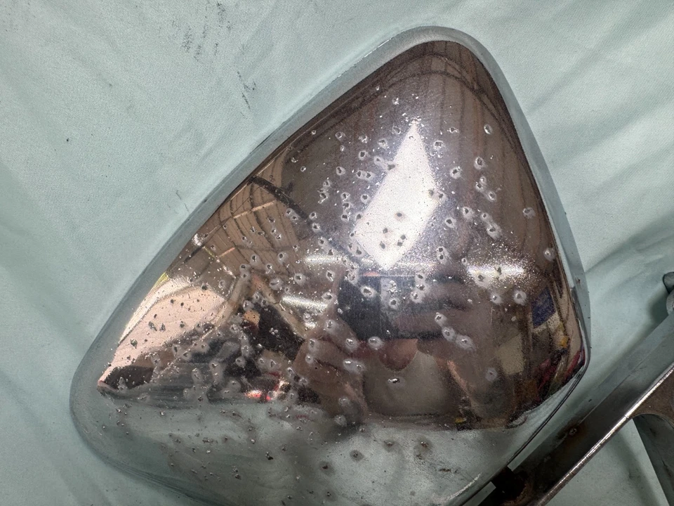 Espejo retrovisor puerta lateral derecho derecho Datsun 620 pasajero 72-79 metal Foto 3 de 4