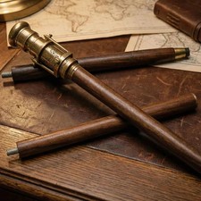Customised Wooden Walking Stick   Telescopic Handle Gift for Father  Loved Ones