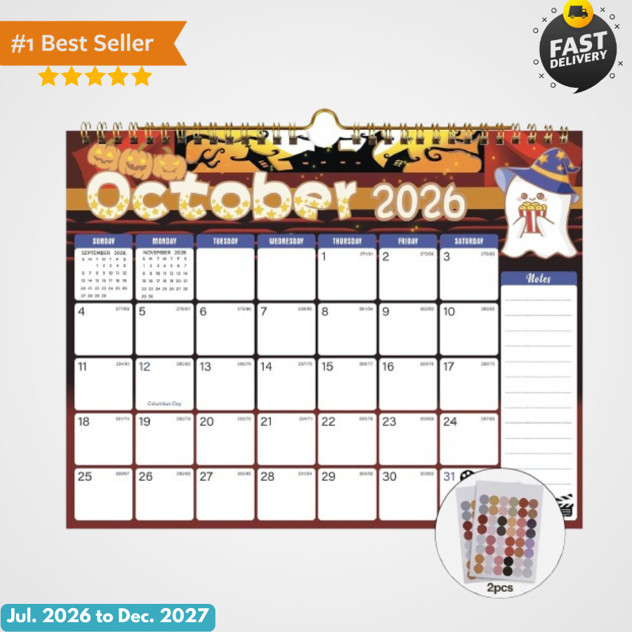 Calendar 2026-2027, Jul. 2026 to Dec. 2027, 18 Monthly, 11"x8.5" | Wall Calendar