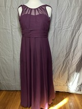 Bill Levkoff 82955 Youth Formal Bridesmaid Floor-length Dress, Plum Size 10