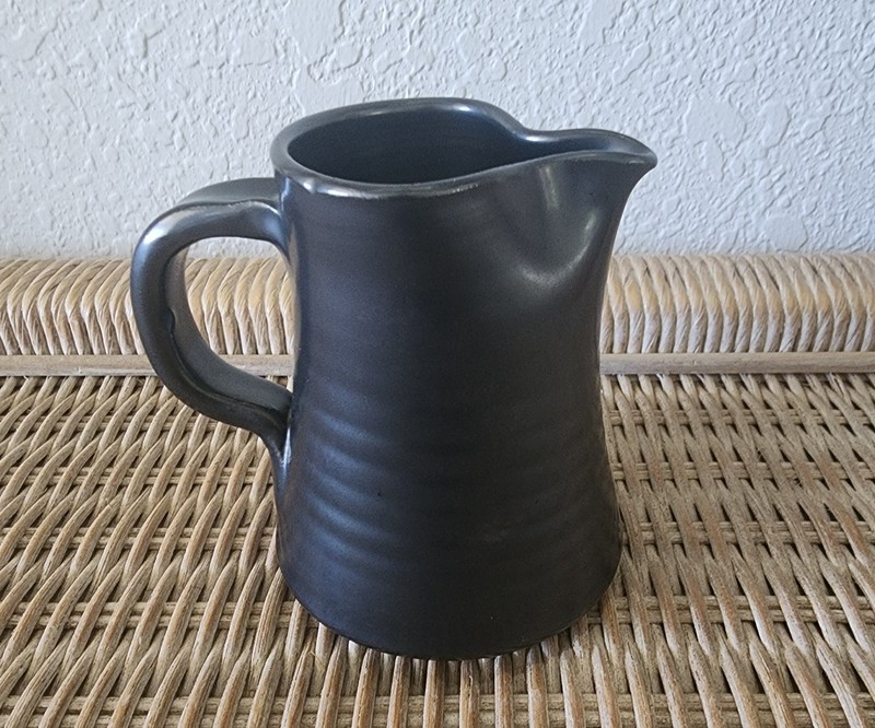 Vintage Prinknash Small Pitcher Creamer 4"x4"x3.25" Charcoal Color England