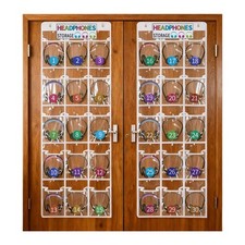 Classroom Headphone Storage Organizer, Door Hanging Organizer with 2-Layer Po...