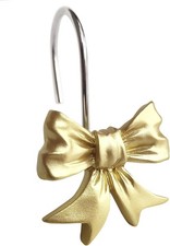 Decorative Shower Curtain Hooks, Bow Knot Shower Curtain Rings Hooks for