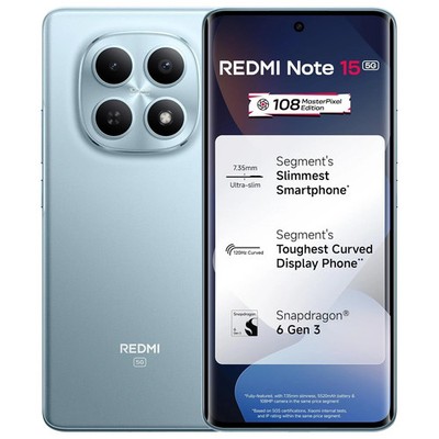 REDMI Note 15 5G (Blue, 8GB RAM 128GB) SD 6 Gen Global Version No Tariff to USA