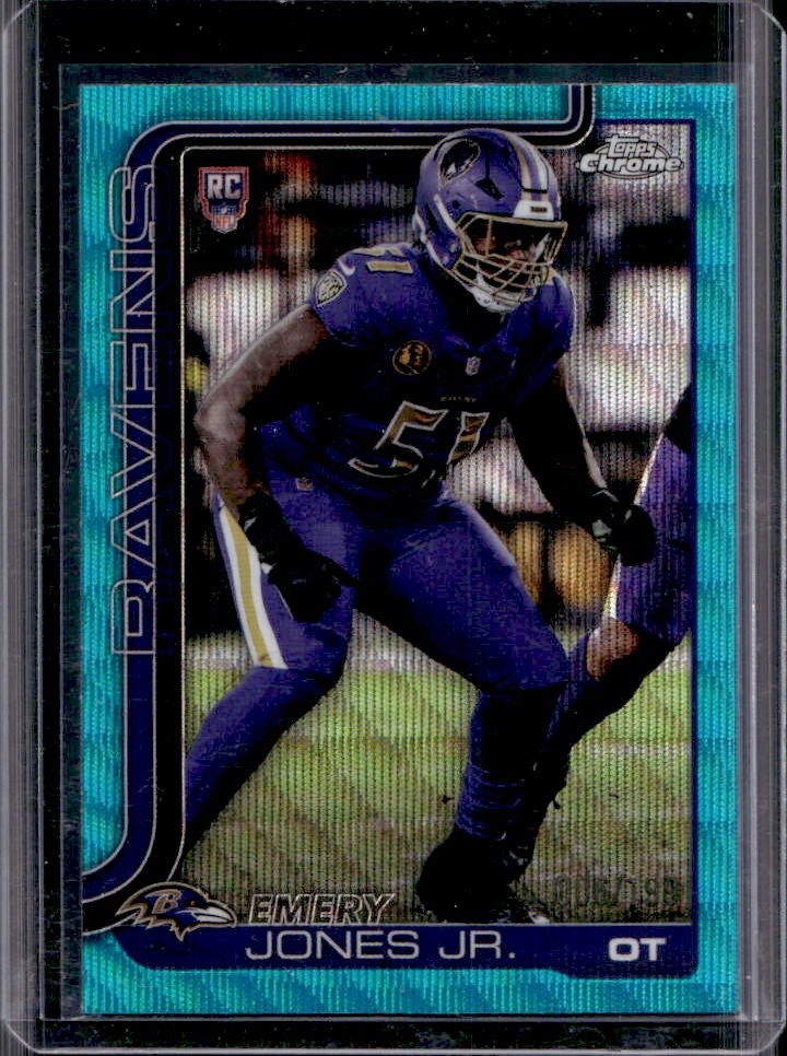 Emery Jones Topps Chrome #386 Aqua Wave