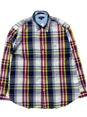 Gant Mens Shirt Size XL White Blue Striped Long Sleeve Button Down Cotton