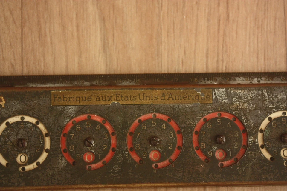 Ancienne machine à calculer manuelle made in USA (adding machine) 1950 - Photo 4/4