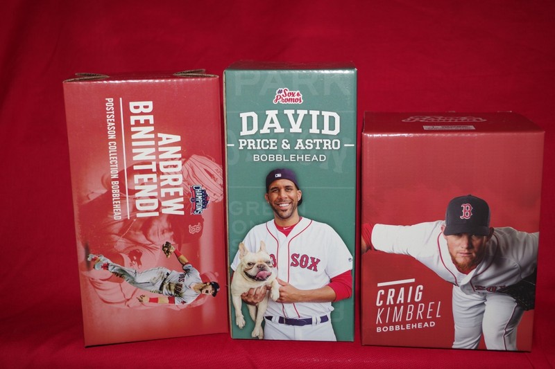 RED SOX BOBBLEHEAD SGA LOT OF 3 KIMBREL, BENINTENDI, & PRICE