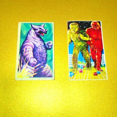 Super rare retro monster menko set Gomora Sanda Gaila