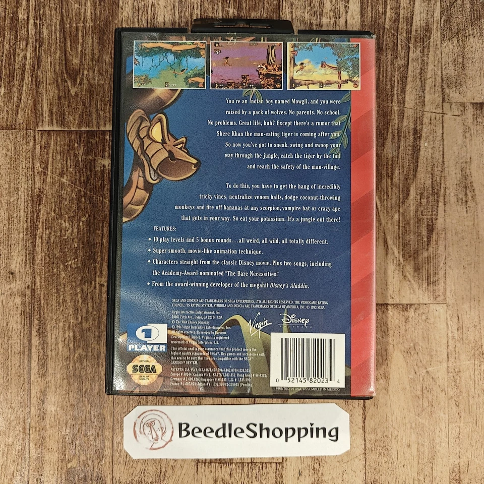 The Jungle Book Sega Genesis Game CIB Tested And Working - Image 2 of 3
