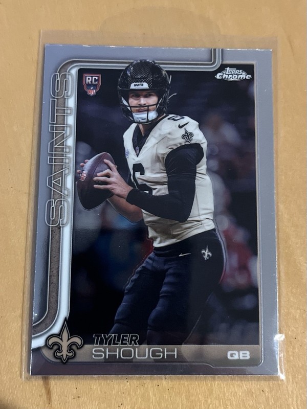 Topps Chrome 2024 Tyler Shough #398 Rookie RC New Orleans Saints NFL Card