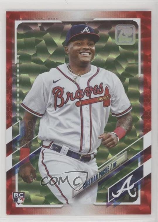 2021 Topps Red 55/199 Cristian Pache #187 0w6