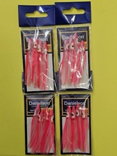 B-S72. FREE SHIPPING.  2.5 Inch Mini Salmon Hoochies. 4 Packs Of 4. As Pictured.