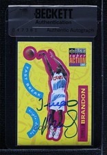 BAS 1996 Upper Deck Collector's Choice Terrell Brandon Seal of Authenticity 3c7