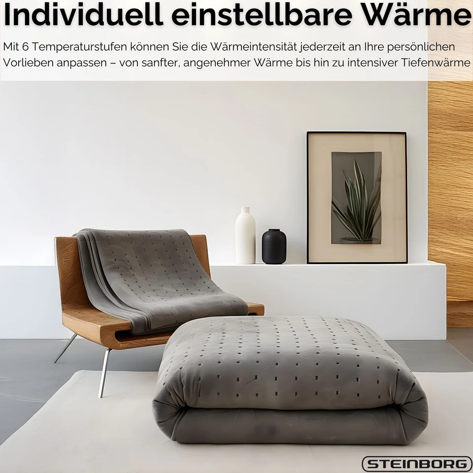 Elektrische Heizdecke Abschaltautomatik Wärmedecke Kuscheldecke Wärmeunterbett  - Bild 4 von 4